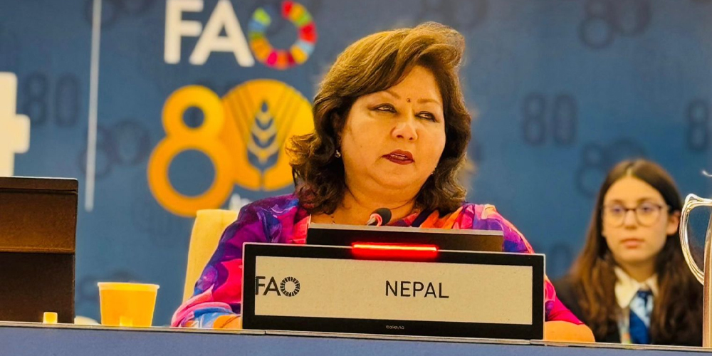 जलवायुजन्य जोखिम घटाउन बलियो सहकार्य आवश्यक छः परराष्ट्रमन्त्री राणा